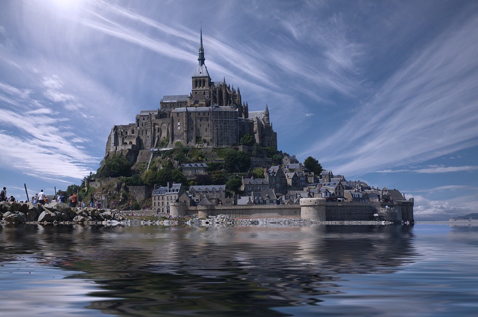 Alta marea a Mont Saint-Michel