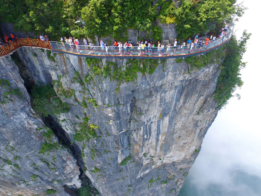 Passerella di vetro in Cina