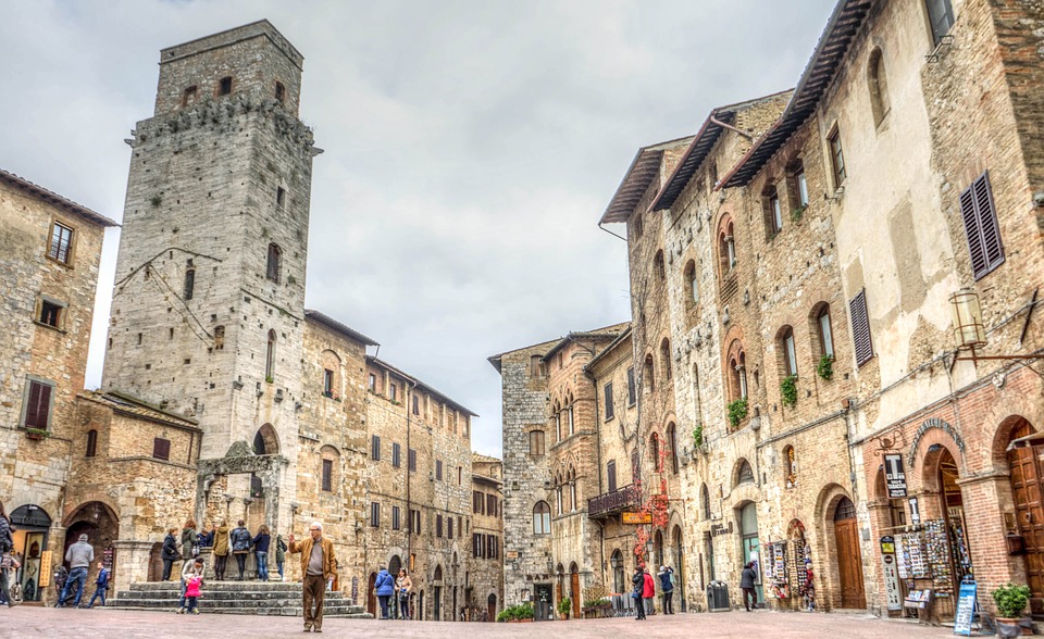 La piazza di San Gimignano